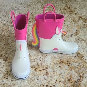 Cat & Jack unicorn rainboots